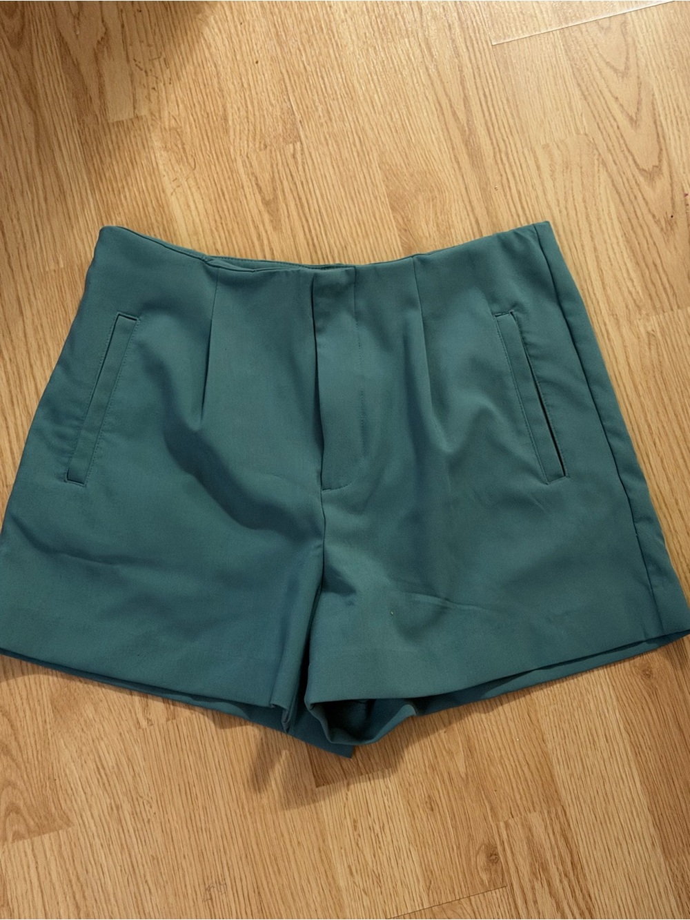 High-Rise Sage Women's Dress Shorts